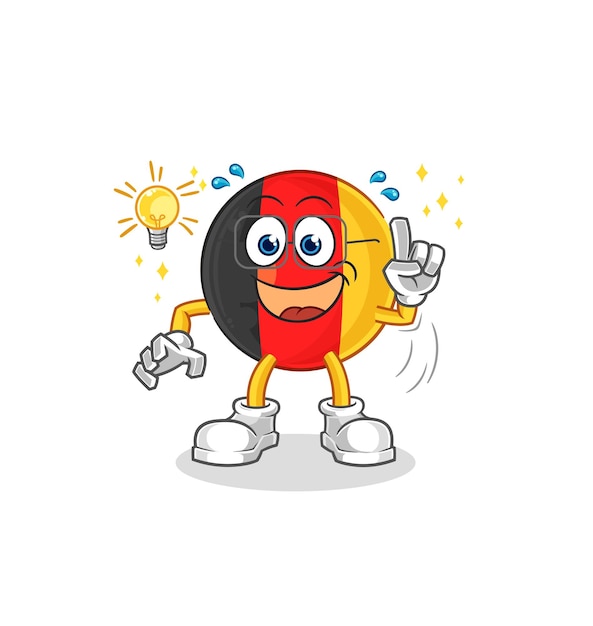 Bélgica tiene una idea de vector de mascota de dibujos animados
