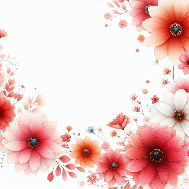 Bella ilustración vectorial de fondo floral de diseño floral con espacio de copia