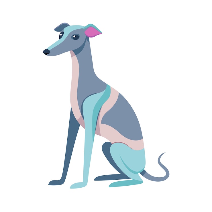 Vector bella ilustración vectorial realista de perros mascotas aislados en un fondo blanco