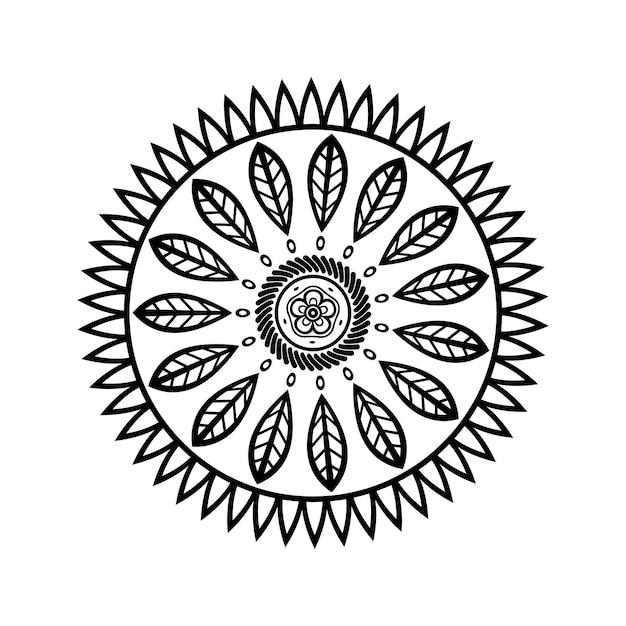 Bellas ilustraciones vectoriales de mandalas florales para la relajación y la creatividad