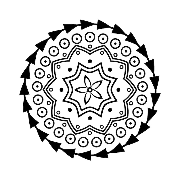 Bellas ilustraciones vectoriales de mandalas florales para la relajación y la creatividad