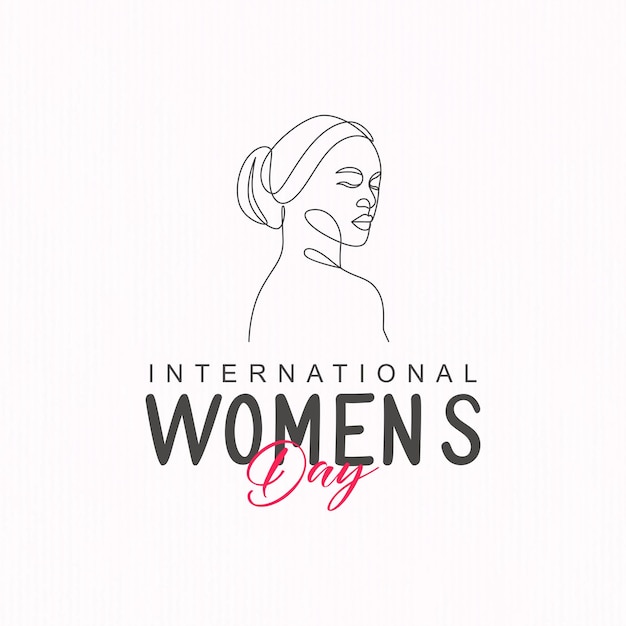 Bellas mujeres diseño de línea de arte para el día internacional de la mujer