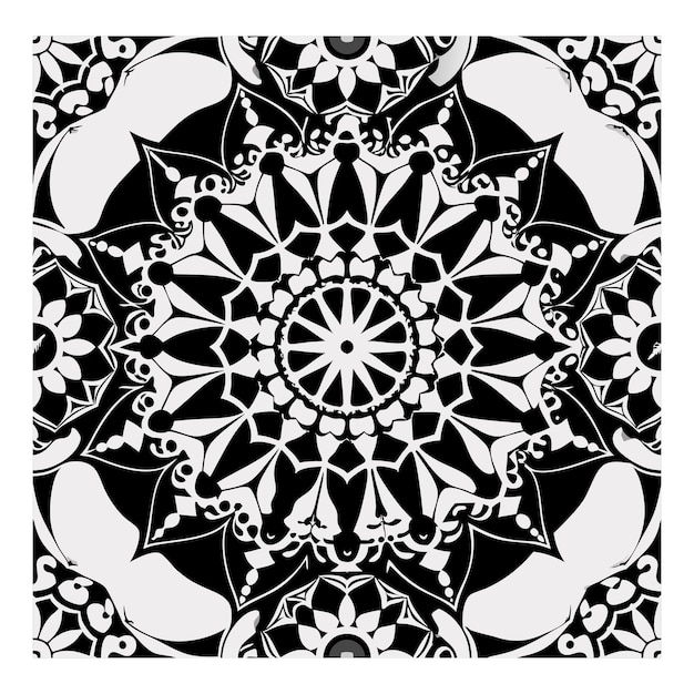 Bellas siluetas de mandala diseño de arte vectorial amplificador Ilustración