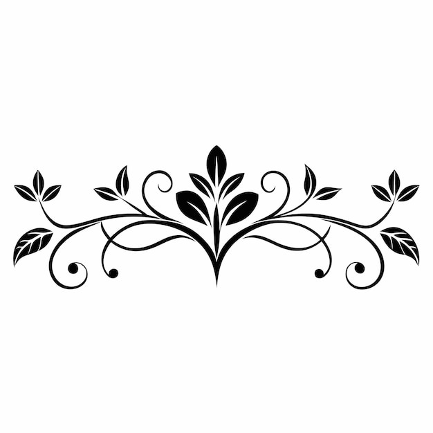Bellas viñetas florecidas, pergamino giratorio, certificado caligráfico, diseño vectorial floral elegante