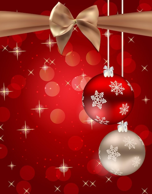 Belleza abstracta fondo de Navidad y año nuevo con lazo Ribbo