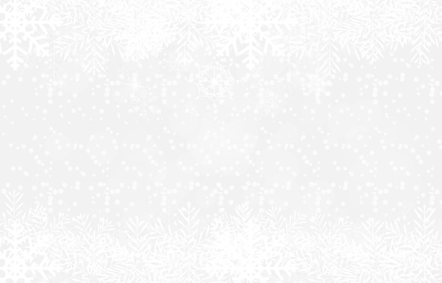 Belleza abstracta fondo de Navidad y año nuevo con nieve y copos de nieve. Ilustración de vector. EPS10