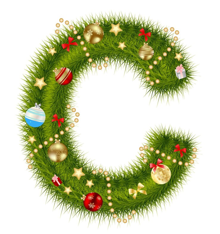 Vector belleza abstracta navidad y año nuevo abc. ilustración vectorial.