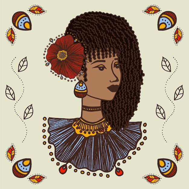 Vector belleza afro