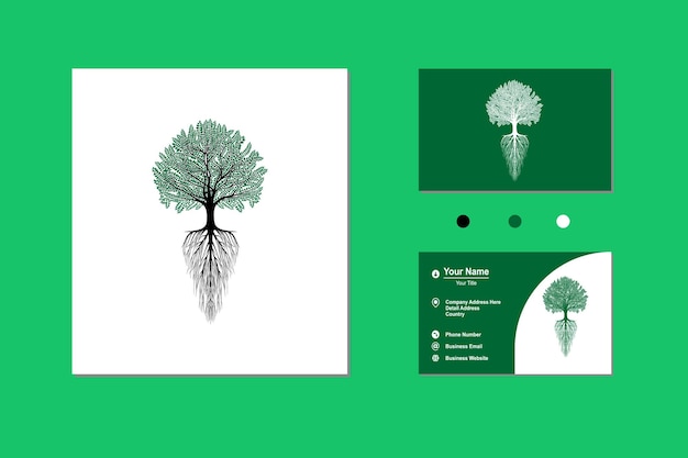 Vector belleza árbol familiar de la vida roble banyan arce con raíces icono diseño de logotipo inspiración vectorial