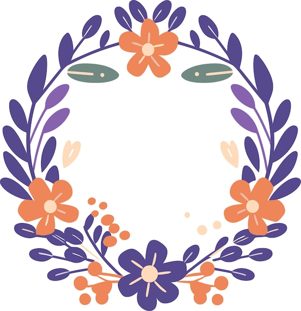 Belleza botánica Cartera elegante Círculos navideños vectorizados Array ornamental
