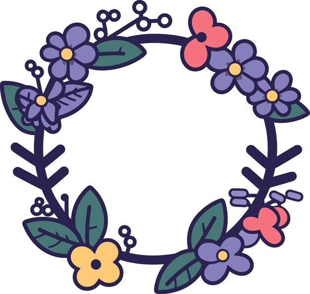 La belleza botánica, la elegancia, la felicidad, los círculos navideños vectorizados, las delicias ornamentales.