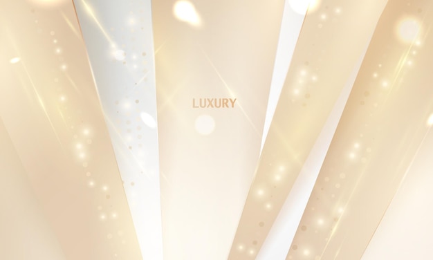 Belleza de cartel de oro blanco de fondo abstracto con dinámica de lujo VIP.