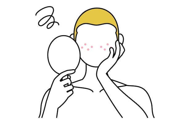 Belleza Cuidado de la piel de los hombres hombres que sufren de mucho acné