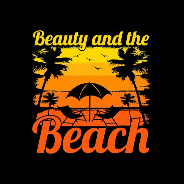 La belleza y el diseño de la camiseta de la playa.