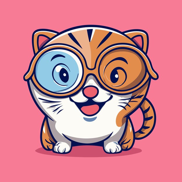 Belleza felina en Vector Un gato juguetón