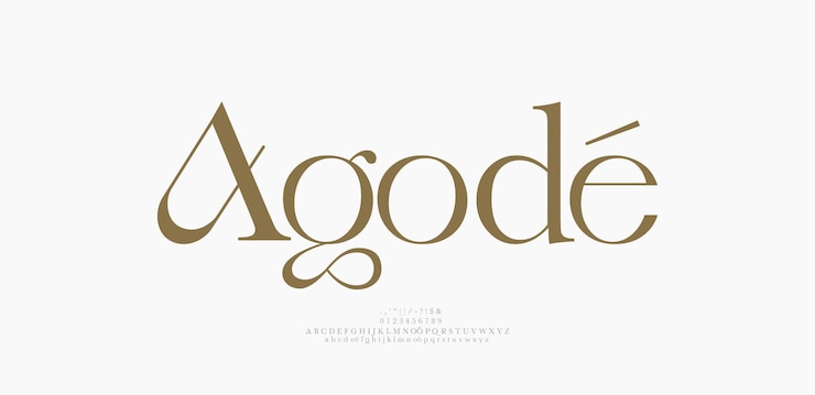 Vector belleza fuente de lujo logotipo alfabeto tipografía moda elegante fuente serif decorativa logotipo de boda retro