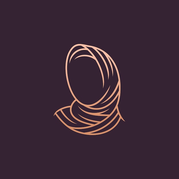 Belleza hijab logo diseños vector muslimah moda logo plantilla