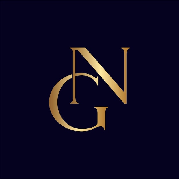 BELLEZA HOJA NATURAL LOGOTIPO VECTOR LETRA GN O NG