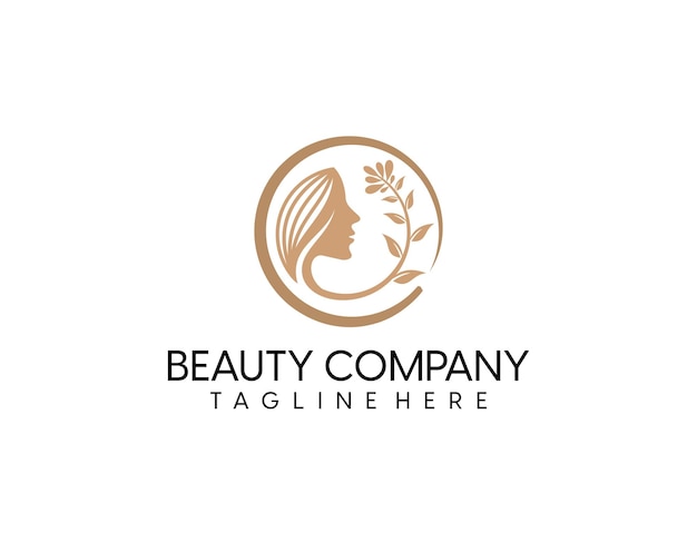 belleza logo diseño mujer cara silueta