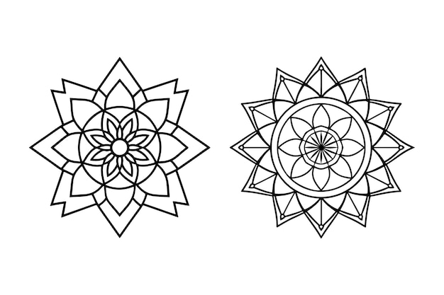 La belleza del Mandala Diseño de ilustración vectorial