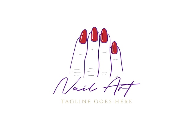 Belleza mujer chica dama mano de uñas femenina para esmalte de arte o diseño de logotipo de manicura