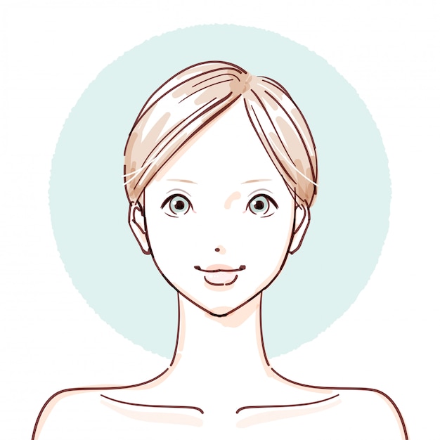 Vector belleza de mujer, maquillaje