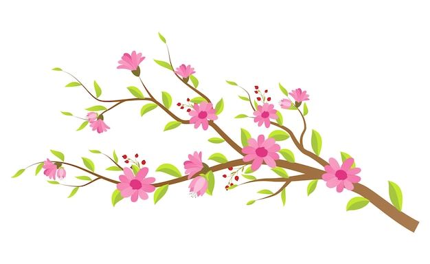 Vector belleza ramas de primavera