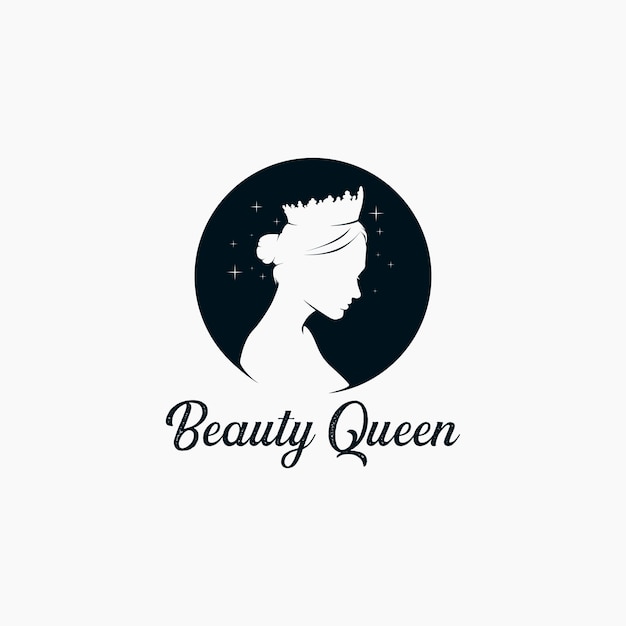 Belleza y spa Queen Logo vector simple inspiración