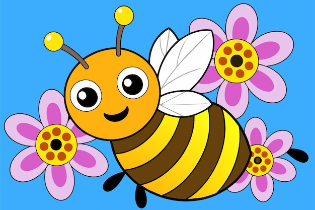 Vector la belleza del zumbido las ilustraciones cautivadoras de las abejas