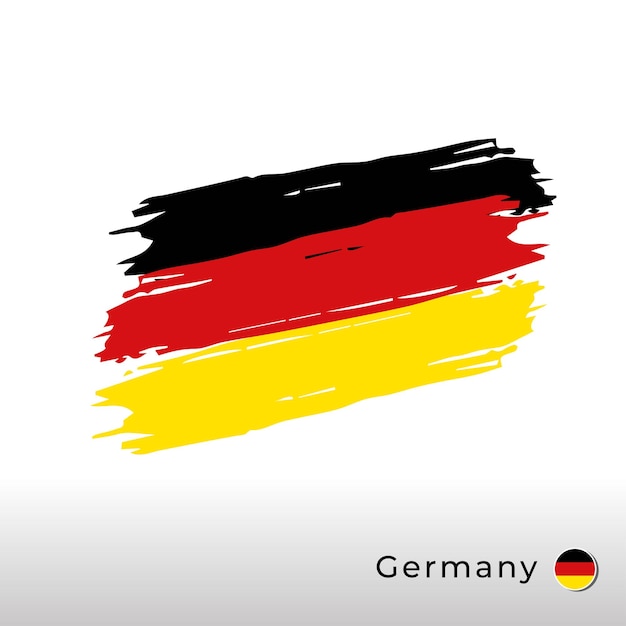 Bendera Alemania dicat con kuas Bendera Alemania archivo vector eps 10