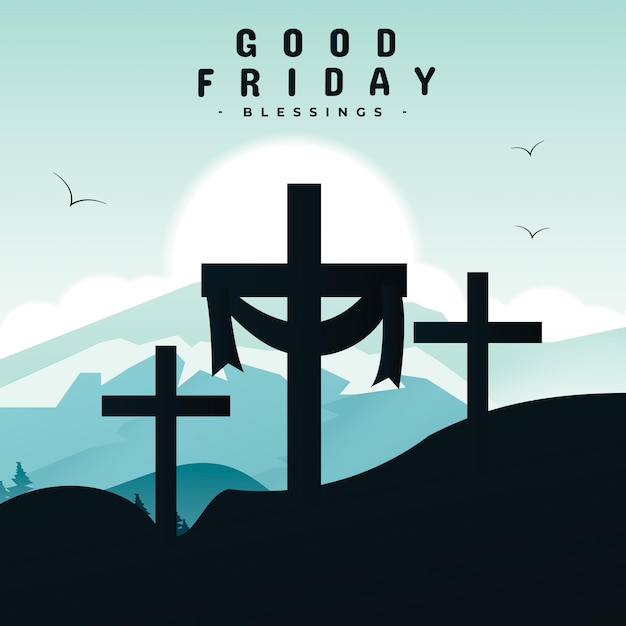 Las bendiciones del Viernes Santo Vector Poster