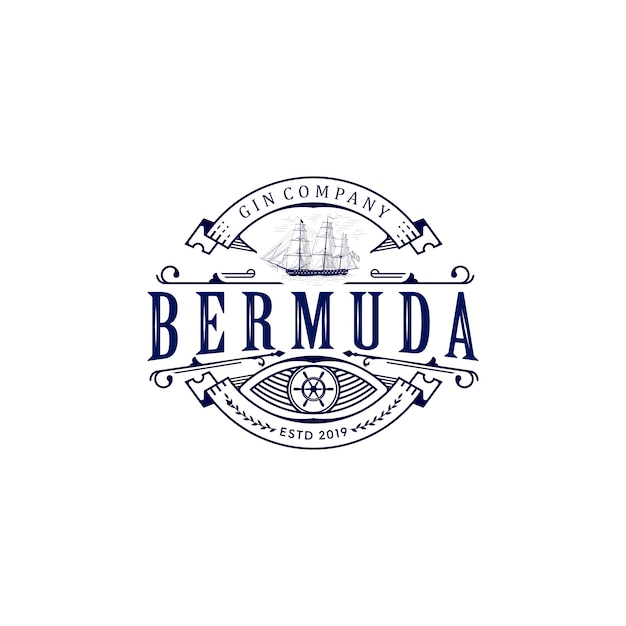 BERMUDA SHIP VINTAGE LOGO