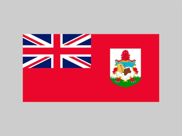 Bermudas bandera colores oficiales y proporción ilustración vectorial