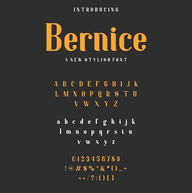 Bernice Alphabet Font