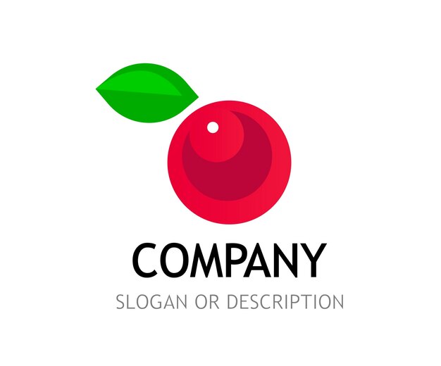 Berry Logo aislado en vector de fondo blanco