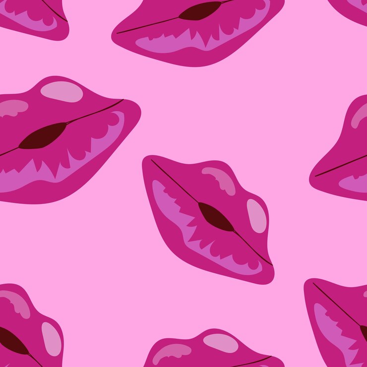 Vector beso labios de patrones sin fisuras para impresión textil papel de regalo fabricx9