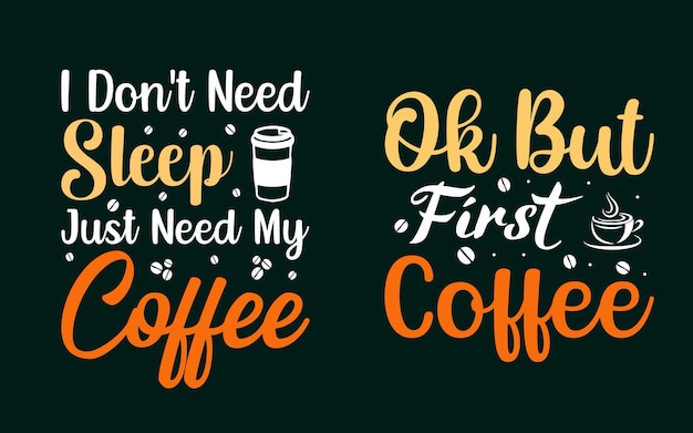 Best Coffee t shirt design Ilustración vectorial, Elementos de diseño de camisetas de café y Camisetas de café