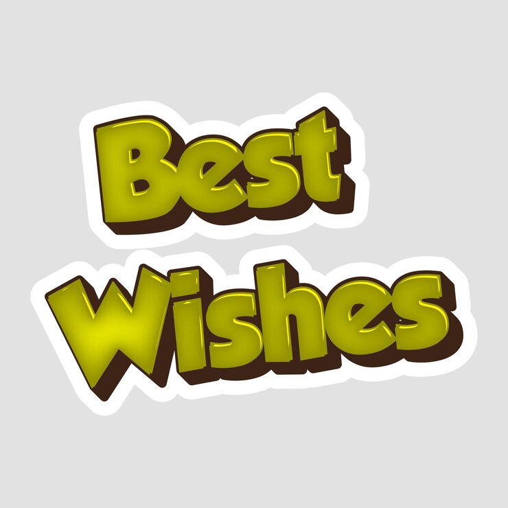Vector best wishes messages sticker diseño de letras adhesivo mensaje tipográfico insignia de chat