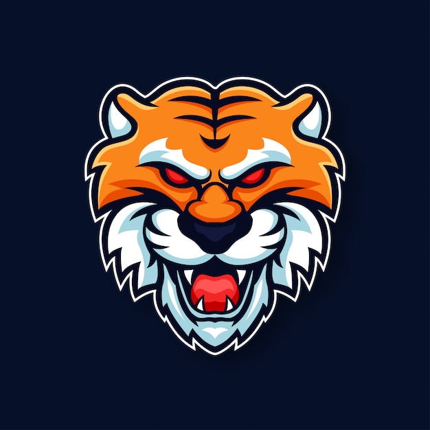 Bestia tigre cabeza mascota esport gaming logo