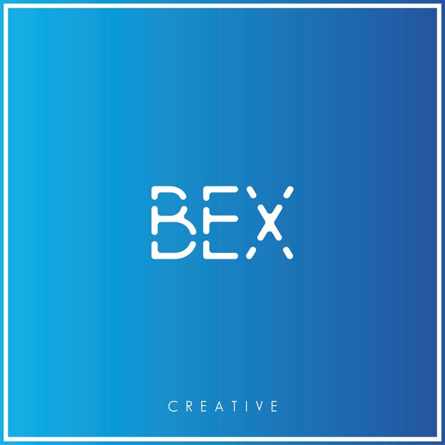 BEX Creative Vector Último Diseño del logotipo Último mínimo Logotipo Premium Ilustración vectorial Monograma