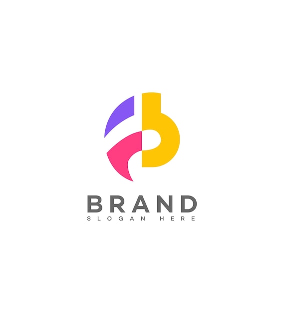 BF letra logotipo icono de identidad de marca plantilla
