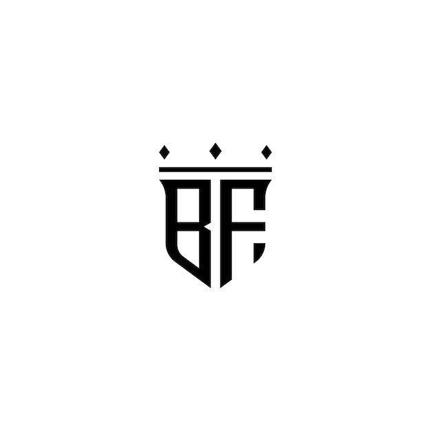 BF Monogram Logo Design letra texto nombre símbolo monocromo logotipo alfabeto carácter simple logo