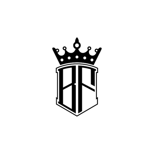 BF Monogram Logo Design letra texto nombre símbolo monocromo logotipo alfabeto carácter simple logo