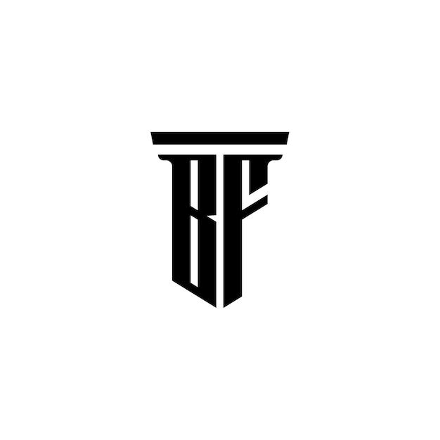 BF Monogram Logo Design letra texto nombre símbolo monocromo logotipo alfabeto carácter simple logo