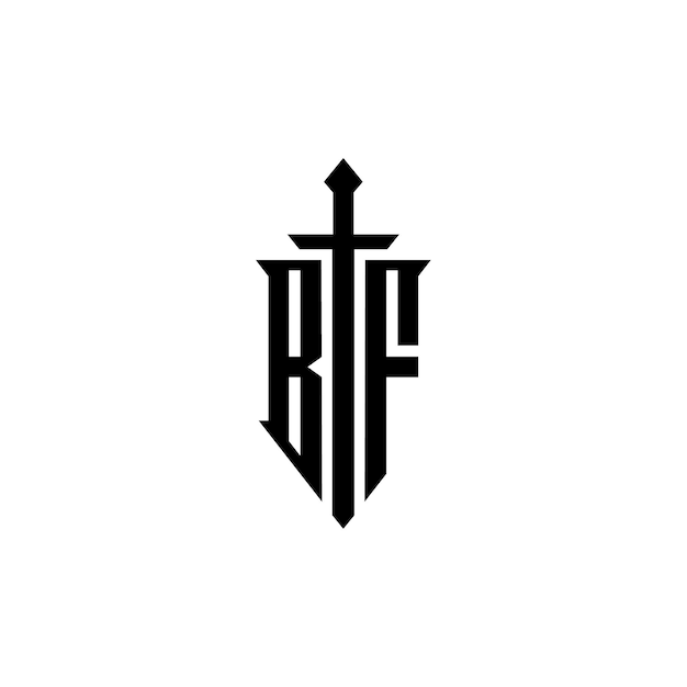BF Monogram Logo Design letra texto nombre símbolo monocromo logotipo alfabeto carácter simple logo