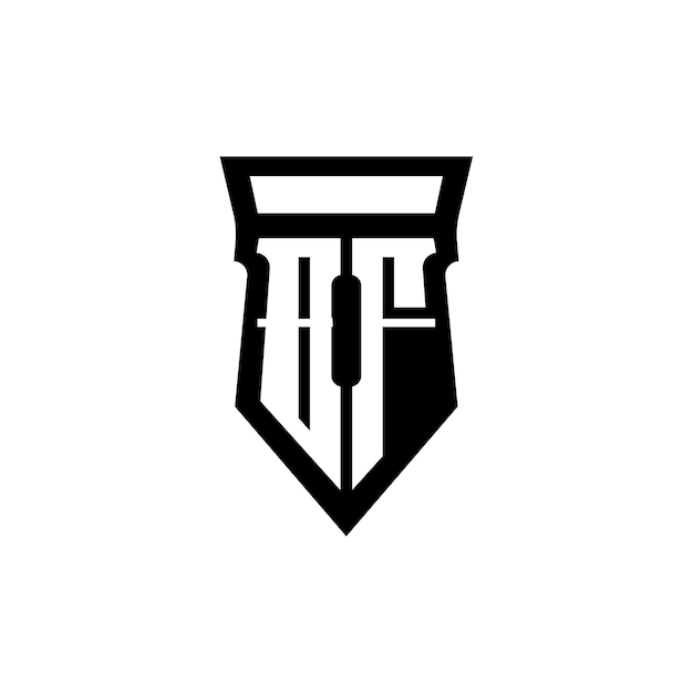 BF Monogram Logo Design letra texto nombre símbolo monocromo logotipo alfabeto carácter simple logo