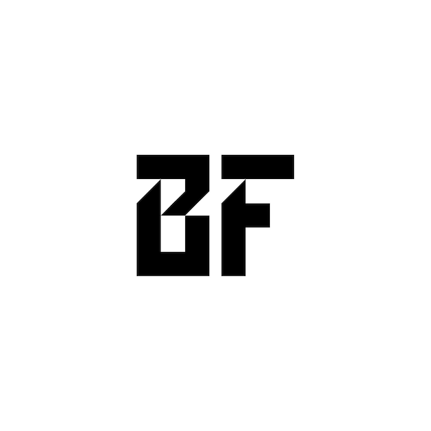 BF Monogram Logo Design letra texto nombre símbolo monocromo logotipo alfabeto carácter simple logo