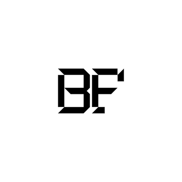 BF Monogram Logo Design letra texto nombre símbolo monocromo logotipo alfabeto carácter simple logo
