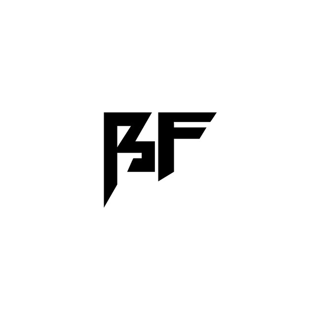 BF Monogram Logo Design letra texto nombre símbolo monocromo logotipo alfabeto carácter simple logo