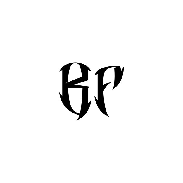 BF Monogram Logo Design letra texto nombre símbolo monocromo logotipo alfabeto carácter simple logo